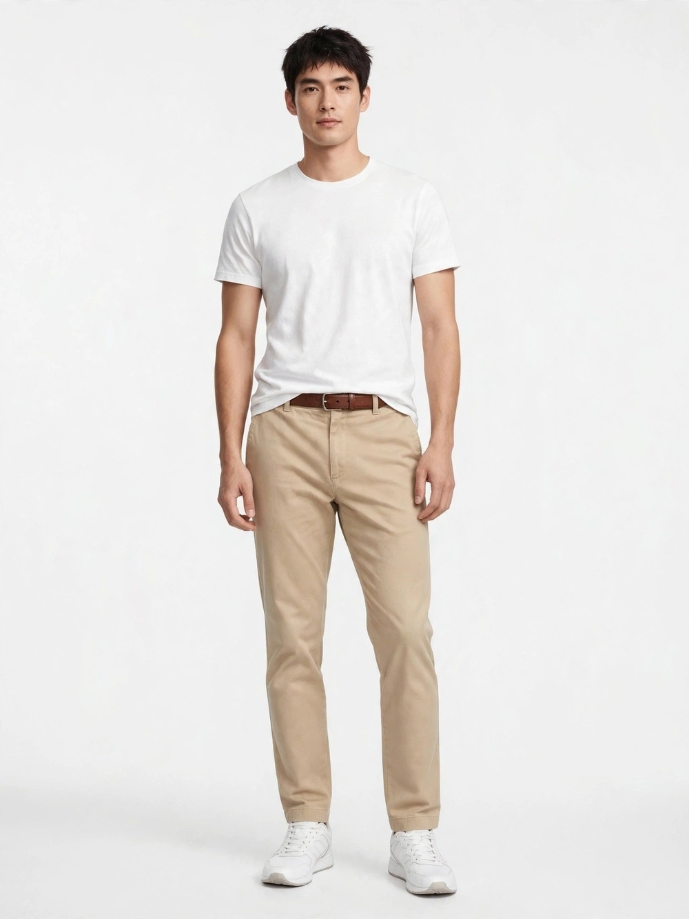 J.Crew Men's Straight Leg Khaki Pants Tan 32x32 Flat Front Casual Fit Preppy